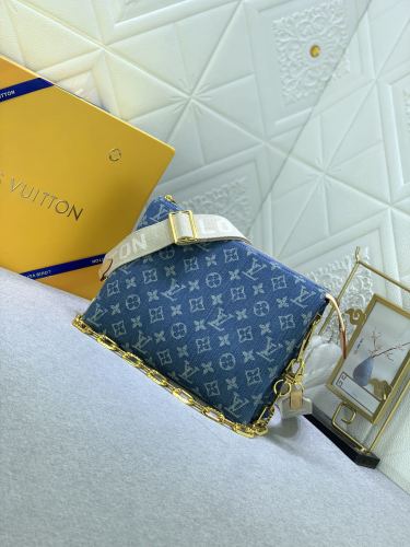 Louis Vuitton Womens Bags Messenger Shoulder Bags Luxury Brand COUSSIN MM M20771 with Original Box Monogram Canvas