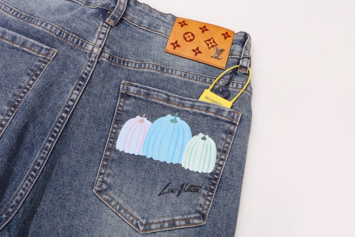 Louis Vuitton Luxury Brand Women Mens Pant Jeans   