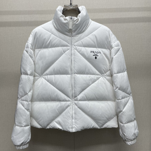 Prada Design Womens Mens Winter Windprood Down Jackets Keep Warm 90% White Duck Down