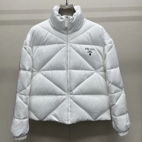 Prada Design Womens Mens Winter Windprood Down Jackets Keep Warm 90% White Duck Down