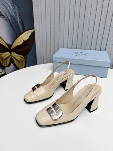 Prada Womens Shoes Sandals Casual Luxury Brand Pumps 8.5cm Heel with Original Box Whatsapp 