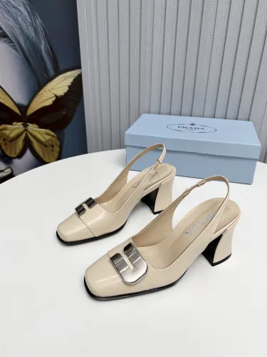 Prada Womens Shoes Sandals Casual Luxury Brand Pumps 8.5cm Heel with Original Box Whatsapp 