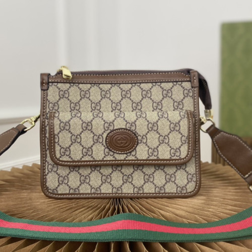 Gucci Womens Mens Bags Crossbody Shoulder Messenger Bags Luxury Brand Messenger bag with Interlocking G GG Supreme 674164 9C2VN 4076 with Original Box