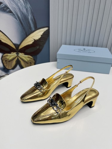 Prada Womens Shoes Sandals Casual Luxury Brand Pumps 4.5cm Heel with Original Box Whatsapp 