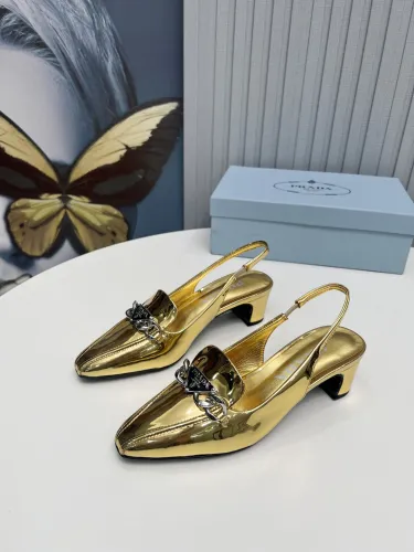 Prada Womens Shoes Sandals Casual Luxury Brand Pumps 4.5cm Heel with Original Box Whatsapp 