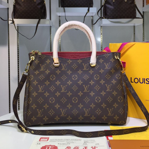 Louis Vuitton Womens Shoulder Bags Handbags Luxury Brand M40906 Pallas Monogram Canvas Fashion Design