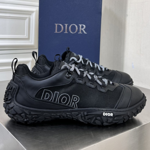 Dior Mens Shoes Sneakers Luxury Brand B28 SNEAKER DIORIZON DERBY SHOE Black Dior Oblique Jacquard and Rubber with Original Box 3SN277ZJW_H969