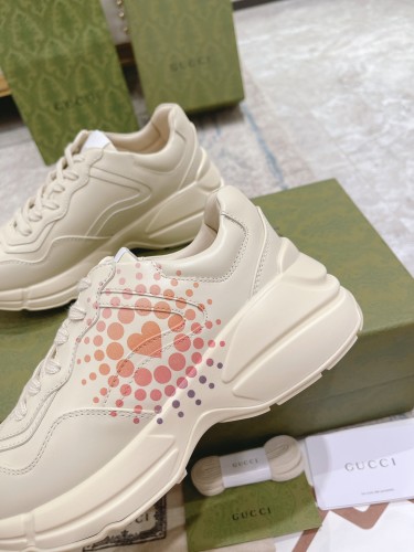 Gucci Womens Shoes Sneakers Luxury Brand Women's GG Rhyton sneaker GG Supreme canvas with Original Box 703809 DRW00 9522