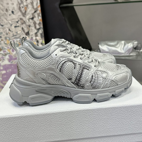 Dior Womens Shoes Sneakers Casual Luxury Brand Dior Chrono Sneaker Mesh with Leather-Effect Panels with Original Box KCK414TXX_S15U whatsapp 