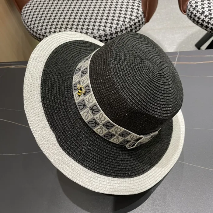 Loewe Womens Bucket Hat Luxury Brand Design Loewe Hats Straw Hat with Original Box  