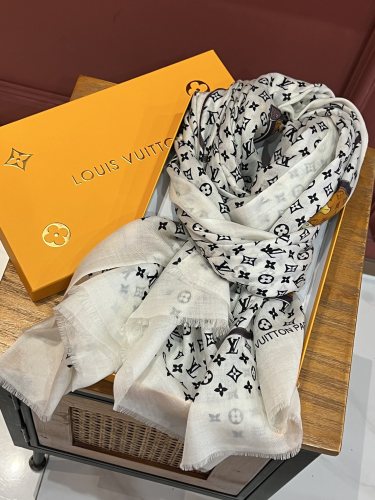 Louis Vuitton Scarves Men Womens Fashion Scarf with Original Box   