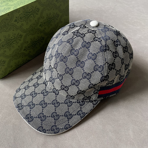 Gucci Womens Cap Baseball Hat Luxury Brand Original GG Canvas Baseball Hat With Web 200035 KQWBG 9791 with Original Box  