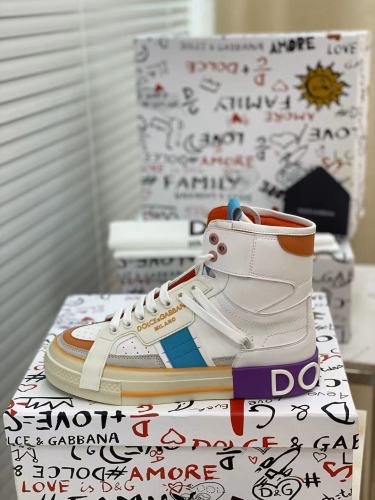 Dolce&Gabbana Men Shoes Sneakers Luxury Brand Calfskin Custom 2.Zero sneakers in Mixed Materials CS1973AQ7128S453 with Original Box  