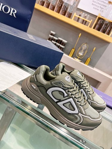 Dior Mens Shoes Sneakers Luxury Brand B30 SNEAKER Mesh and Technical Fabric with Original Box 3SN279ZRA_H840