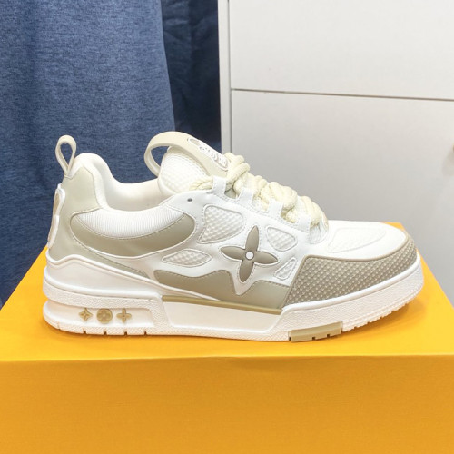Louis Vuitton Mens Shoes Fashion Sneakers Design Luxury Brand LV TRAINER SNEAKER Mix of materials with Original Box 1AB9XJ  