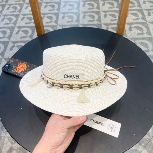 Chanel Womens Hats Luxury Brand Straw Hat with Original Box  