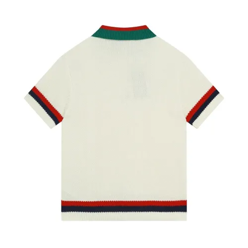 Gucci Luxury Brand Women Mens Short Sleeve T-Shirt Polo Shirt KNIT COTTON POLO T-SHIRT WITH WEB 739954 XKC9O 9275   