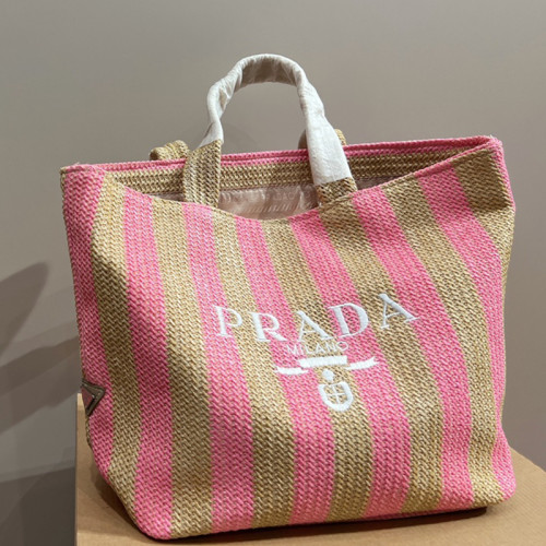 Prada Womens Shoulder Bags Denim Shopping Bag Large Capacity with Original Box
