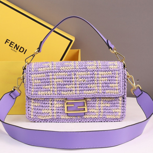 Fendi Womens Bag Shoulder Bags Luxury Brand Baguette fabric bag Fashion Bags for Women with Original Box 8BR600A72VF1AQA