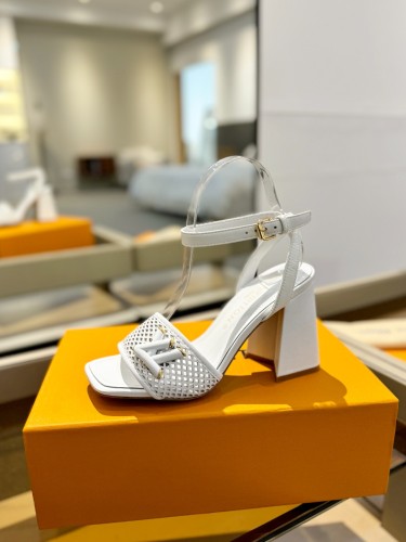 Louis Vuitton Womens Shoes Sandals High Heel 8cm Luxury Brand with Original Box  