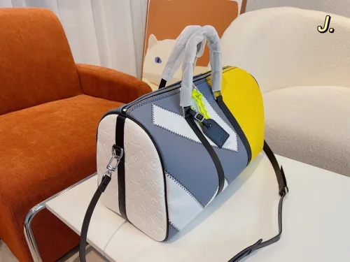 Louis Vuitton Womens and Mens Unisex Bags Luxury Brand LV Keepall Bandoulière 45 Fashion Design Travel Bag