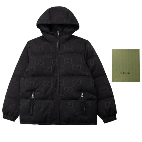 Gucci Design Womens Mens Winter Windprood Down Jackets Keep Warm 90% White Duck Down Jumbo GG canvas jacket 698710 Z8A2S 1000