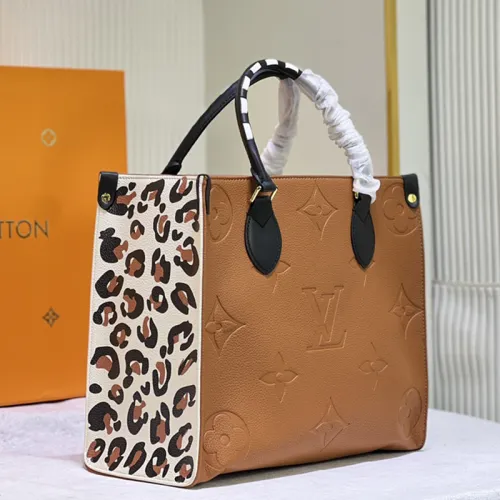 Louis Vuitton Womens Bags Handbags Luxury Brand Louis Vuitton ONTHEGO MM M46076 Handbags for Women Monogram coated canvas