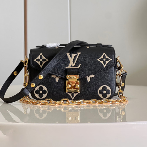 Louis Vuitton Womens Bags Crossbody Bag Luxury Brand Pochette Métis East West Monogram Empreinte Leather with Original Box  
