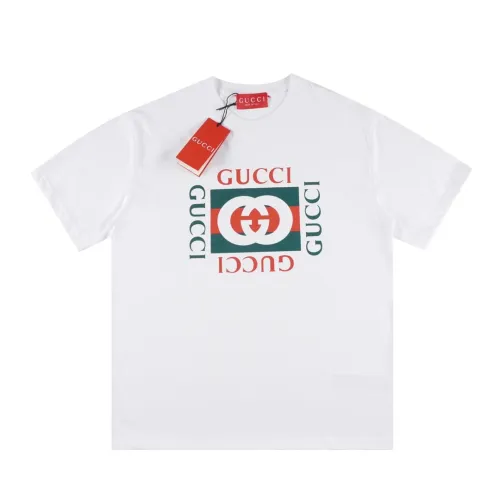 Gucci Luxury Brand Women Mens Short Sleeve T-Shirt COTTON JERSEY T-SHIRT WITH GUCCI PRINT   
