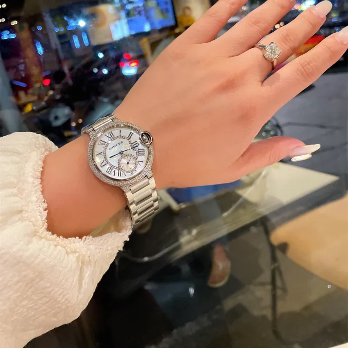 Cartier Womens Watch Luxury Brand Design Fashion Type with Original Box