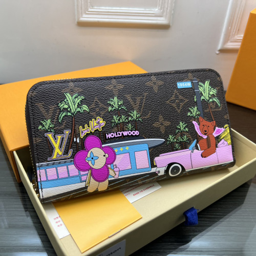 Louis Vuitton Mens Womens Wallets Purse Luxury Brand Designer Zippy Vivian WALLET M80857 with Original Box