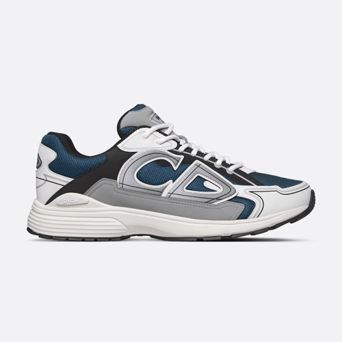 Dior Mens Shoes Sneakers Luxury Brand B30 SNEAKER Blue Mesh and White, Gray and Black Technical Fabric 3SN279ZRB_H553 with Original Box Whatsapp 