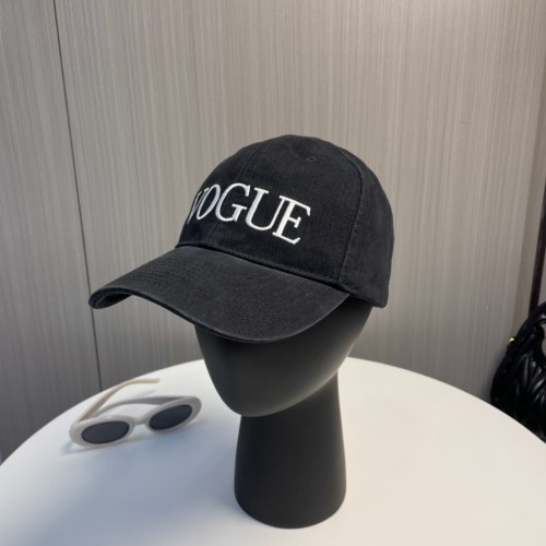 Balenciaga Mens Womens Hats Luxury Brand Design Balenciaga Baseball Hat VOGUE CAP IN BLACK FADED 8139804D6B51041 with Original Box  