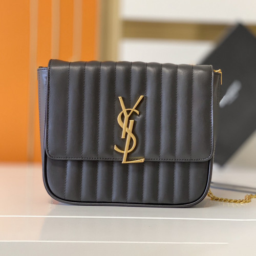 Saint Laurent YSL Womens Bags Designer Luxury Brand Saint Laurent Vicky small in quilted velvet and nappa with Original Box  