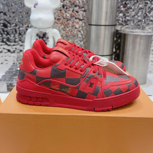 Louis Vuitton Mens Shoes Fashion Sneakers Design Luxury Brand LV TRAINER SNEAKER 1ABLVV Mix of materials with Original Box 1ABLUR  