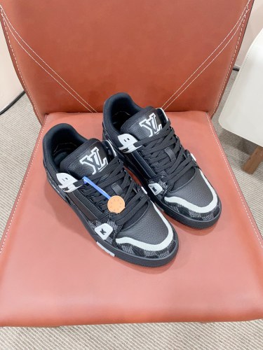 Louis Vuitton Mens Shoes Fashion Sneakers Design Luxury Brand LV TRAINER SNEAKER 1ABLVV Mix of materials with Original Box 1ABLUR  