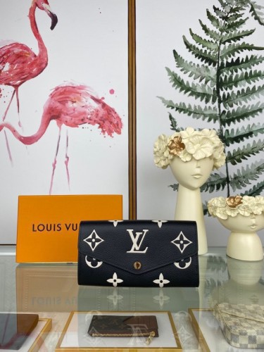 Louis Vuitton Mens Womens Wallets Purse Luxury Brand Designer Sarah Wallet with Original Box M80496