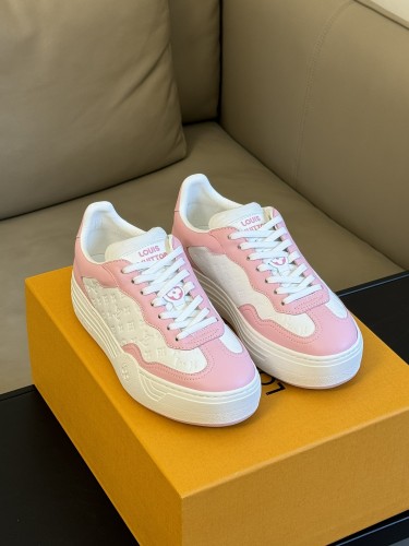 Louis Vuitton Womens Shoes Sneakers Lace-Up Luxury Brand Fashion LV Groovy Platform Sneaker with Original Box 1ACHH0  