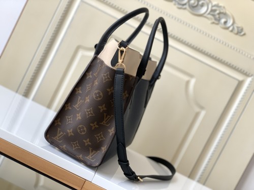 Louis Vuitton Womens Shoulder Bags Handbags Luxury Brand Fashion ON MY SIDE MM Twist calfskin and Monogram coated canvas M53823