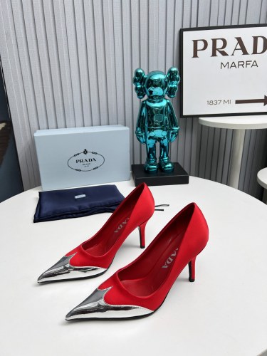 Prada Womens Shoes Sandals Casual Luxury Brand Pumps 8cm Heel with Original Box Whatsapp 