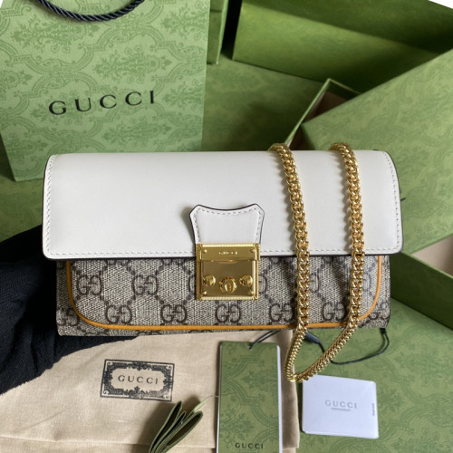 Gucci Womens Mens Bags Wallets Luxury Brand Gucci Padlock card case wallet in leather and GG Supreme with Original Box 658226 KLQIG 9763