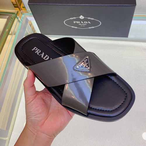 Prada Mens Shoes Slippers Luxury Brand Summer Slipper with Original Box  