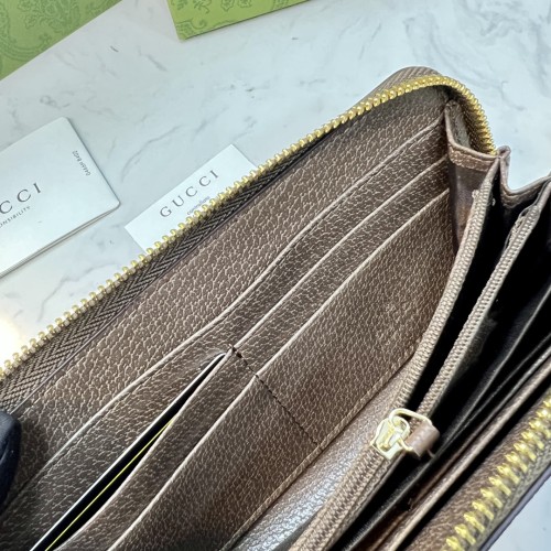 Gucci Womens Mens Bags Wallets Luxury Brand Gucci Beige / Ebony GG Supreme Canvas Ophidia Chain Wallet with Original Box 546592 96IWS 8745