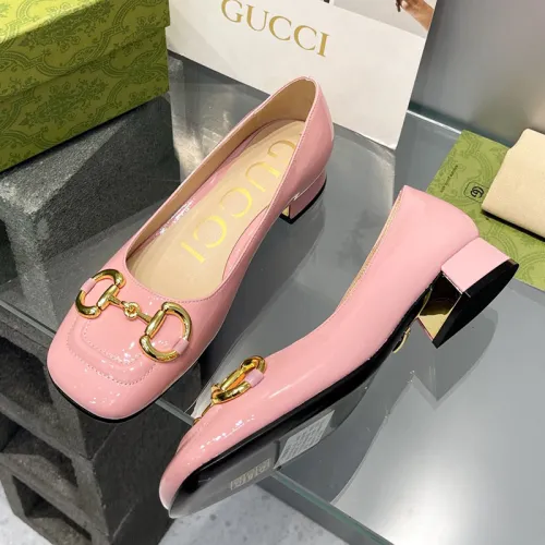 Gucci Womens Shoes Pumps Luxury Brand Women's Low-Heel Pump With Horsebit In Leather 2.5cm Heel with Original Box 694855 BNC00 5815