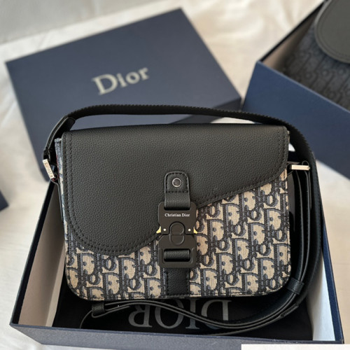Dior Womens Mens Bag Saddle Bag Luxury Brand Design Fashion Type Shoulder Bags MINI SADDLE BAG WITH STRAP Dior Oblique Jacquard and Grained Calfskin with Original Box  
