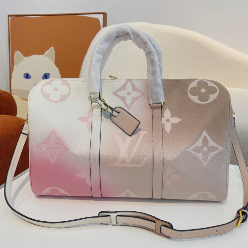 Louis Vuitton Womens and Mens Unisex Bags Luxury Brand LV Keepall Bandoulière 45 Fashion Design Travel Bag
