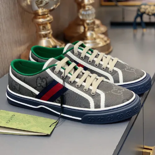 Gucci Mens Shoes Sneakers Luxury Brand men's Gucci Tennis 1977 sneaker 628709 H9H70 1161 with Original Box