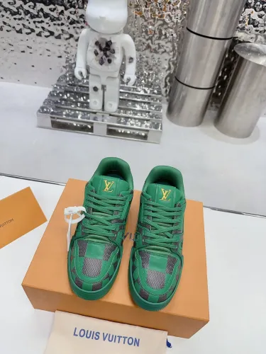 Louis Vuitton Mens Shoes Fashion Sneakers Design Luxury Brand LV TRAINER SNEAKER 1ABLVV Mix of materials with Original Box 1ABLUR  