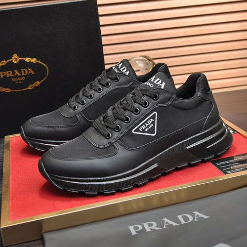 Prada Mens Shoes Casual Luxury Brand Breathable Sneakers with Original Box