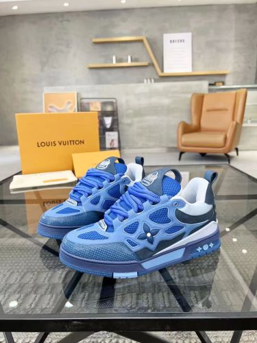 Louis Vuitton Mens Shoes Fashion Sneakers Design Luxury Brand LV TRAINER SNEAKER Mix of materials with Original Box 1AB9XJ  